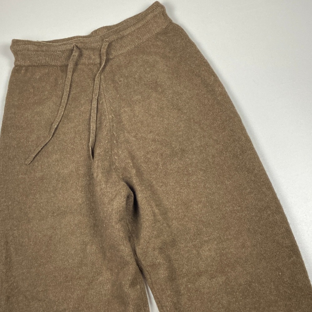 ASM ANNA Wool Blend Knit Drawstring Wide Leg Lounge Pants XS Elevated Casual
